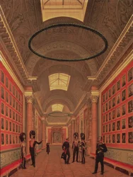 Die Kriegsgalerie des Winterpalastes in St. Petersburg, ca. 1830er
